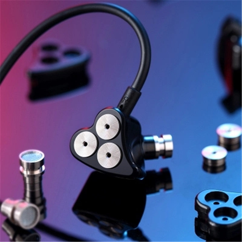 3.5mm Jack Six Dynamic Units Earphone In-ear HIFI Bass Noise Cancelling Sports Earbuds Headset