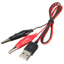 10 Pcs DANIU  60CM Crocodile Test Clips Clamp to USB Male Connector Power Adapter Cable Wire