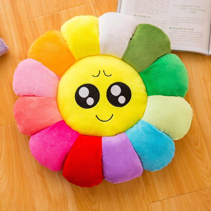 Colorful Sun Flower Pillow Plush Seat Cushion Soft Pillow