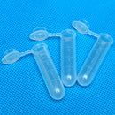 50pcs 5mL Disposable Graduated Clear Plastic Centrifuge Test Tube Vial Round Bottom Snap Cap