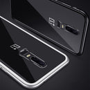Bakeey 360 Magnetic Adsorption Metal Tempered Glass Flip Protective Case for OnePlus 6