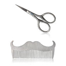6Pcs/Set Beard Grooming & Trimming Kit Razor Comb Scissors Mustache Styling Tool