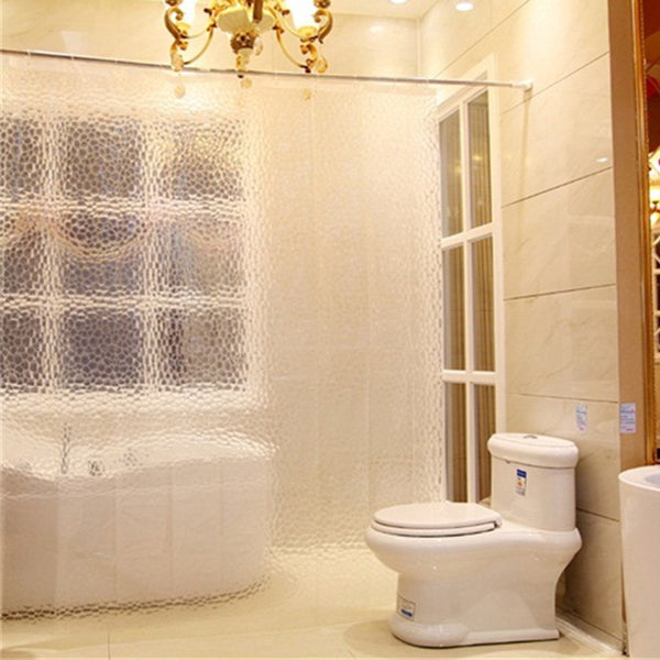 180cm x 180cm EVA Shower Curtain Waterproof Transparent Bath Bathing Curtain