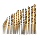 19pcs HSS 1-10mm Titanium Coated Twist Drill Bit Set Straight Shank Twist Drill for Metal Wood Drilling
