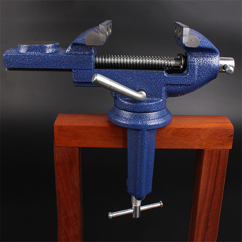 50/60/70/80mm Upgraded 360 Degree Swivel Clamp Base Vise Woodworking Table Top Clamp Vice with Anvil