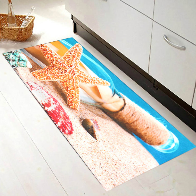 Classic Cobblestone Starfish Non-slip Rug Soft Bathroom Mat Doormat Carpet