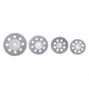 Drillpro 10Pcs 20/22/25/30mm Diamond Coated Saw Blade 8 Holes Cutting Discs with 3Pcs Mandrel for Dremel