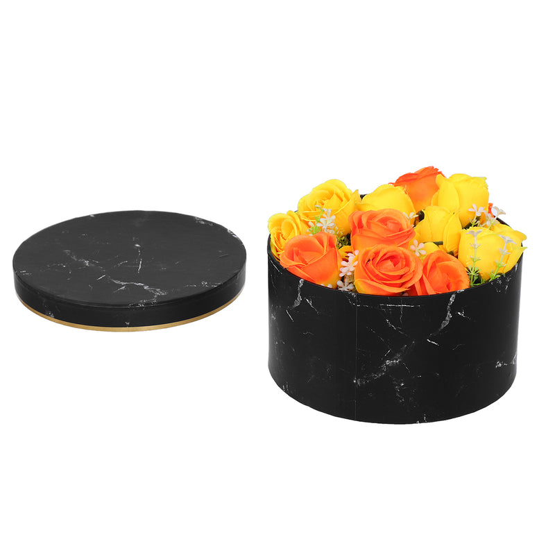 3Pcs Florist Hat Boxes Mini Artificial Dried Flower Bouquet Plant Box Decorations Gift Round