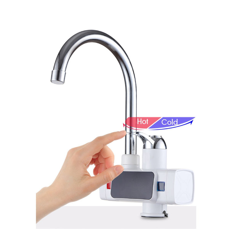 3000W 360 Tankless Digital Electric Instant Hot Water Faucet Kitchen Heater Tap