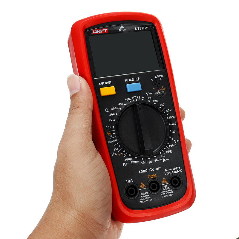 UNI-T UT39C+ Digital Clamp Meter Multimeter Auto AC/DC DMM 1KV 10A NCV Cap Teste