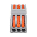 Minleaf 9Pcs 3Pin Wire Docking Connector Terminal Block Universal Quick Terminal Block Electric Cable Wire Connector Terminal 0.08-4.0mm