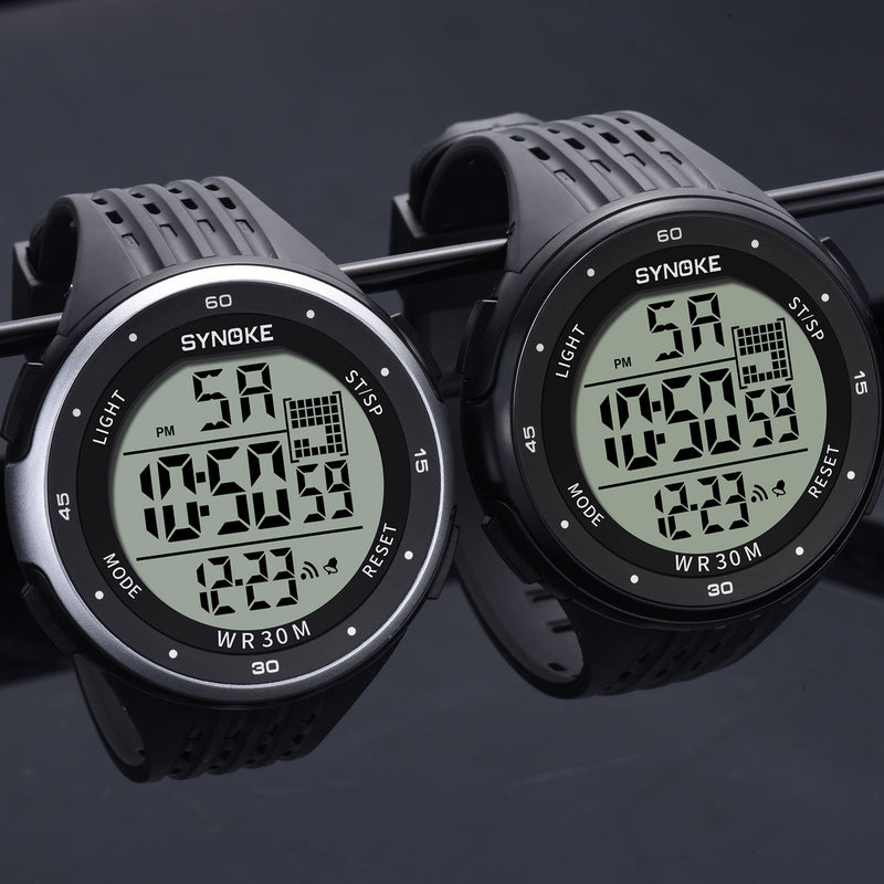 SYNOKE 9007 Sport Men Watch 3ATM Waterproof Luminous Display Electronic Large Dial Digital Watch