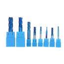 Drillpro 8Pcs Blue Naco 2-12mm 4 Flutes Carbide End Mill Set HRC50 Tungsten Steel Milling Cutter Tool
