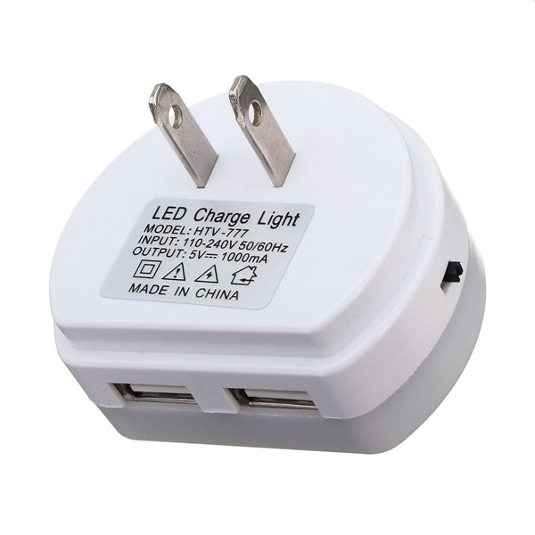 Intelligent Light Control Sensor LED Night Wall Light with USB Port  AC110-240V