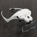 1X 1.5X 2X 2.5X 3.5X Headbrand Headset Jeweler Magnifier Magnifying Glass Loupe Glasses w/ LED Light