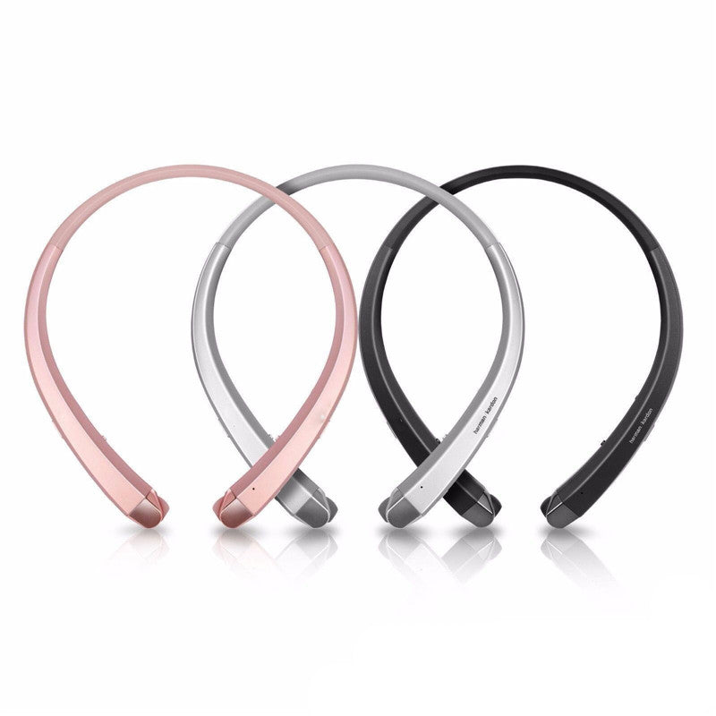 Portable Wireless bluetooth Earphone HIFI Stereo Outdoor Sport Handsfree Neck Hanging With Mic