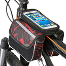 High Capacity 600D Polyester Touch Screen Phones Convenient Bicycle Front Frame Bag Mountain Bike Bag