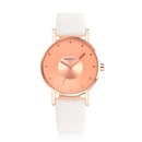 REBIRTH RE055 Rose Gold Case Women Wrist Watch Casual Style Gift Leather Strap Quartz Watches