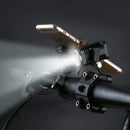 PROMEND Aluminium Alloy Phone Holder With Bike Headlight 4.5-6.4inch Phone Clip Stand For Cycling