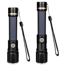 XLOONWY8 T6 Powerful Brightness USB Rechargeable & Solar Charging Zoomable LED Flashlight Power Bank