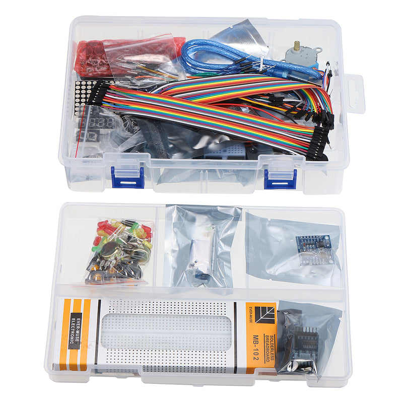 Ultimate UNO R3 LCD1602 Starter Kit With Keypad Servo Motor Gas Relay RTC Module Geekcreit for Arduino - products that work with official Arduino boards
