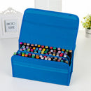 80 Holes Oxford Cloth Marker Pen Storage Bag Portable Markers Case Holder Large Capacity School Pencil Bag Art Painting Supplies