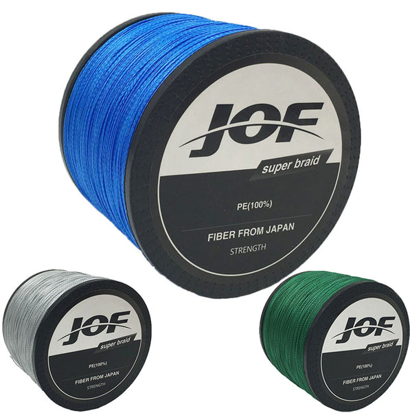 JOF 1000M PE Braided 4 Strands 12-70 LB High Sensibility Super Strong Fishing Line Sea Fishing