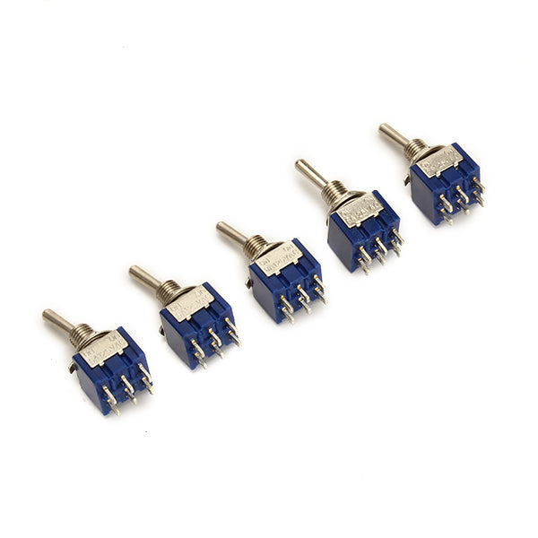 Wendao SMT-202 ON/ON AC 125V 6A 6 Pins Toggle Rocker Switch 10pcs