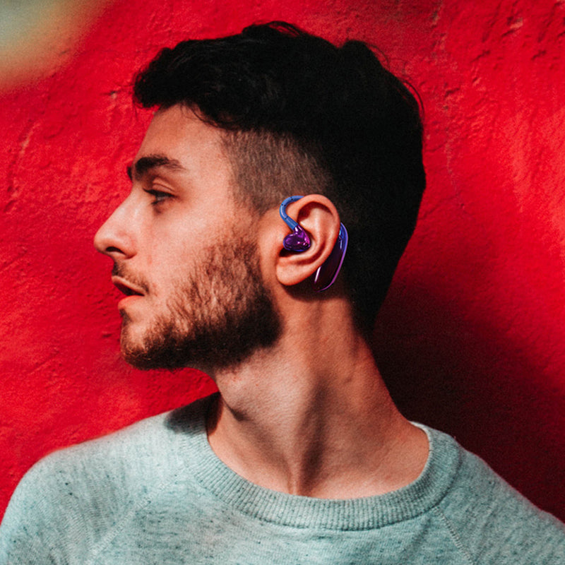 Dual Dynamic bluetooth 5.0 Headphone Binaural HD Hanging Earphone Waterproof Headset for Xiaomi Huawei Samsung