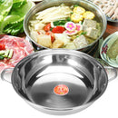 38cm Stainless Steel Twin Double Hot Pot Cookware Shabu Induction Compatible