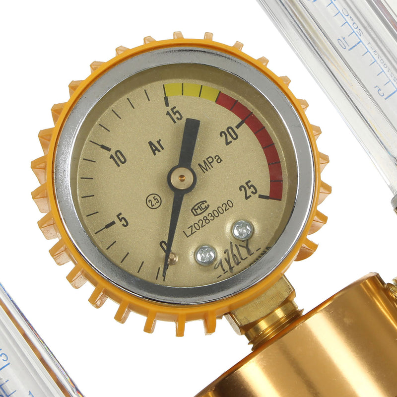 Argon Pressure Reducing Regulator Pressure Gauge 2 Tube Mig Tig Flow Meter Control Valve