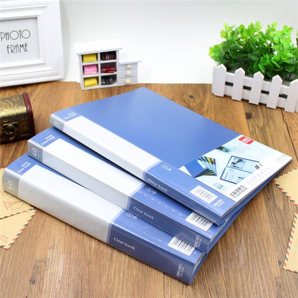 XIAOMI Ecosystem Deli 5060 Anti-static A4 File Folder 60 Pages Brochure Folder Insert Clip Document Folder Information booklet Desktop File Organizer Office School Supplies