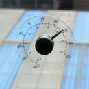 Outdoors Household Centigrade Analog Thermometer Transparent Temperature Monitoring Meter Temperature Detector Glass Sticking Paste Glass