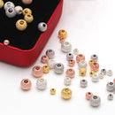 s925 5pcs Sterling Silver Loose Beads Bracelet Round Handmade DIY Jewelry