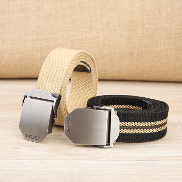 ZANLURE 130cm Fiber Belt Zinc Alloy Buckle Quick Release Tactical Belts