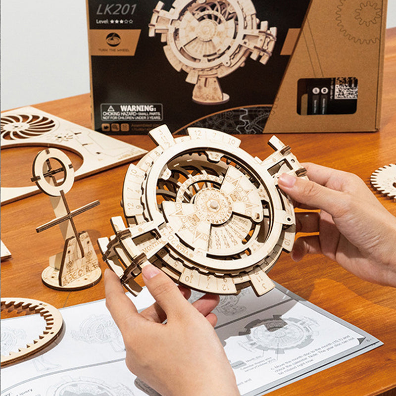 3D Wooden Model Puzzle Game Laser Cutting Assembly Mechanical Toys Gift