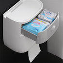Toilet Paper Holder Creative Plastic Wall Mounted Tissue Storage Box Bathroom Decor