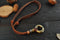 Vintage Geometric Metal Rings Pendant Necklace Handmade Cowhide Necklace Leather Rope Jewelry