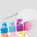 Wooden Toys Rings Montessori Math Toys Counting Fishing Board Child Kids Preschool Educational Learning Gifts