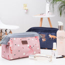Korean Cosmetic Bag Flower Flamingo Fox Portable Waterproof Travel Storage Bag Large Capacity Pencil Case