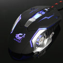 Free Wolf 4000DPI 6 Button LED Optical Gaming Mouse Mechanical Macro Programmable for PC Laptop