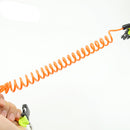 KEEP DIVING SSA-SLG11 Double Heads Douable Hooks Diving Anti-lost Rope Stainless Steel Spring Rope Hanging Rope Diving Accessories-Black/White