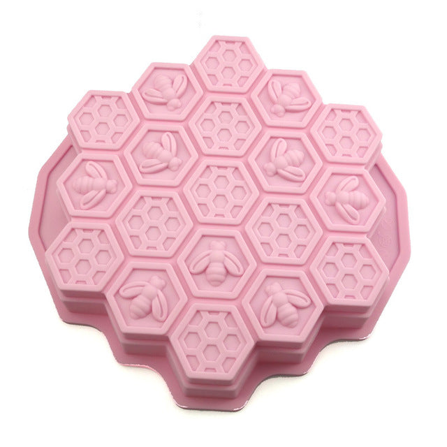 High Temperature Resistant Food Grade Silicone Cake Mold Round Honeycomb Baking Tray Ice Cube Diy Baking Mold