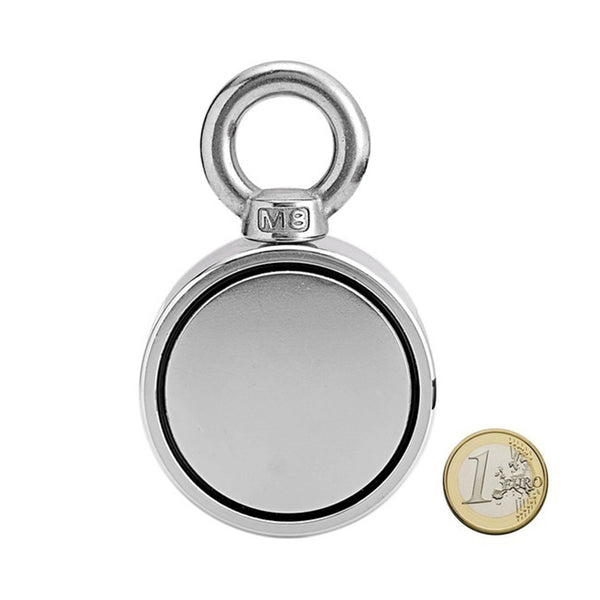 300kg D60mm Strong Salvage Magnet Pot Fishing Deep Sea Salvage Fishing Hook Neodymium Recovery Magnet
