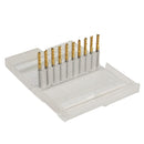 Drillpro 10pcs 3mm Carbide End Mill Cutter Titanium Coated Engraving Milling Cutter Carbide Rotary Burr
