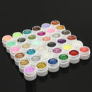 1 Pot 36 Colors Glitter UV Gel Builder Nail Art Polish
