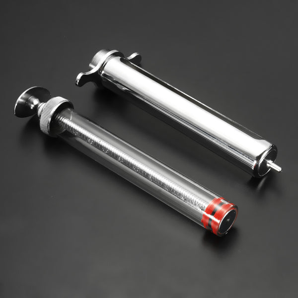 50ml Stainless Steel Animal Syringe Veterinary Lab Pet Injector