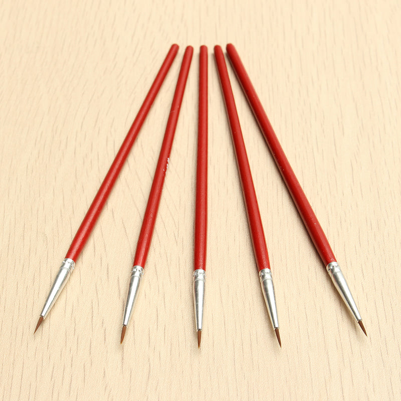 1Pce Short Handle Artist Paint Brush Set Round Shape Nylon Hair Hook Line Pen Brush Set