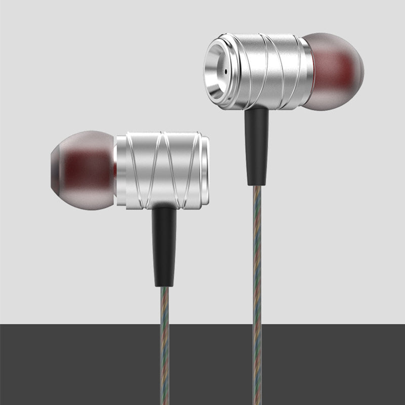 Metal 3.5mm Wired Control In-ear Heavy Bass Earphone Headphone with Mic for iPhone Samsung Xiaomi