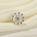 Korean 925 Sterling Silver Small Daisy Flower Ear Stud Earrings